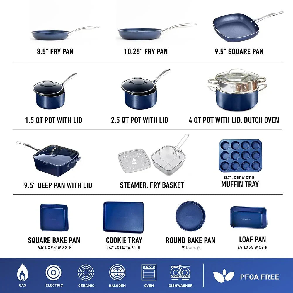 PinePeak Ultimate All-in-One Cooking Set (20-piece Kit)