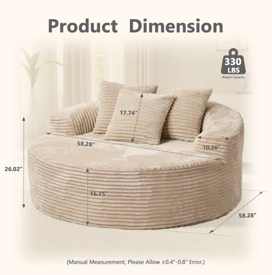 PINEPEAK BONELESS ROUND FOAM CHAIR