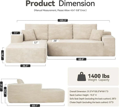 PINEPEAK BONELESS CLOUD COUCH "NINE"