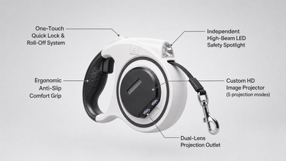 GlowTrack Leash - Turn Every Night Walk Into a Red Carpet Event