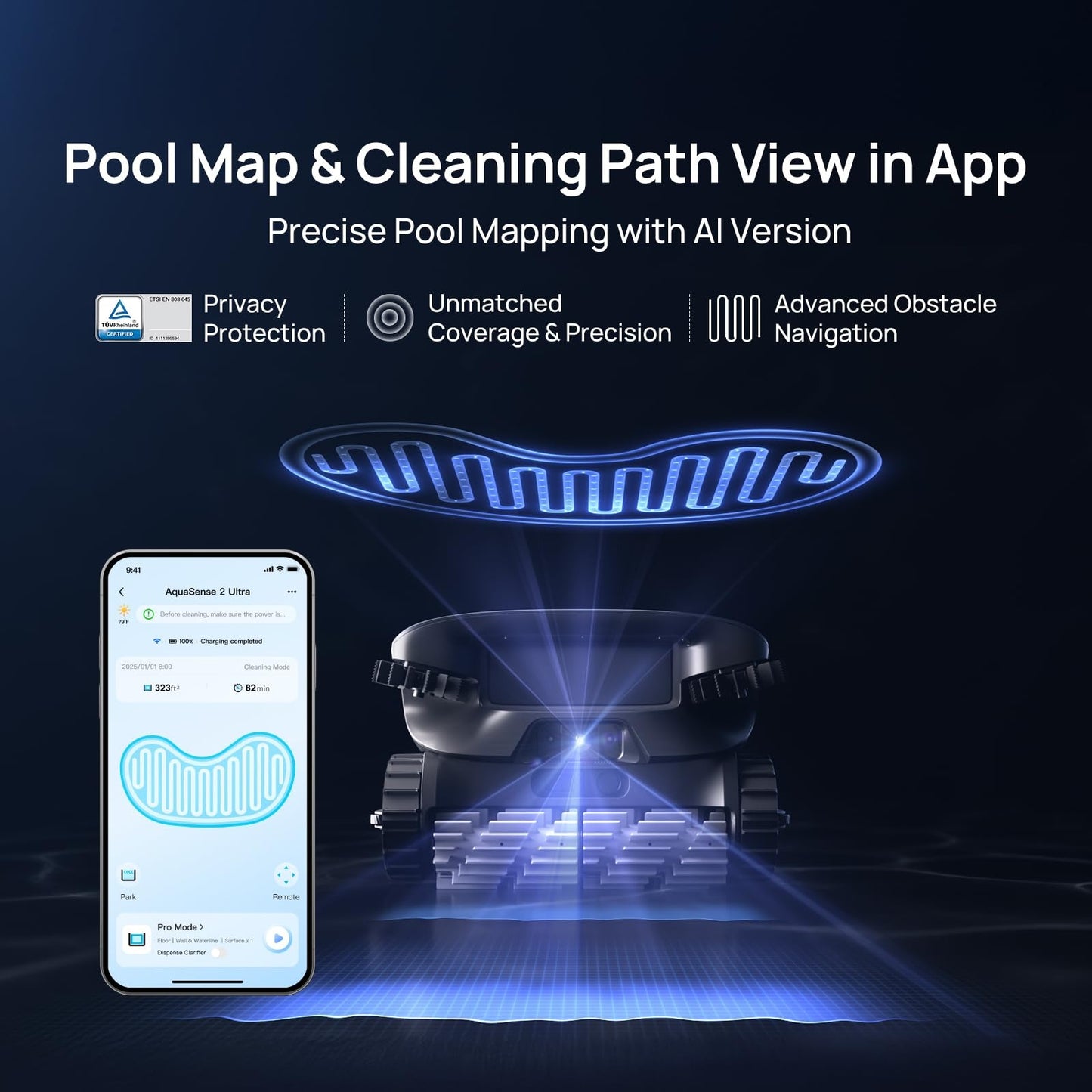 Betta SE Solar Powered Automatic Robotic Pool Surface Skimmer Cleaner with 24/7 Continuous Cleaning Battery Power and Re-Engineered Twin Salt Chlorine Tolerant Motors (Blue)