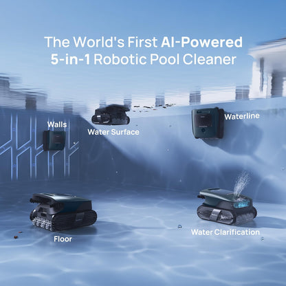 Betta SE Solar Powered Automatic Robotic Pool Surface Skimmer Cleaner with 24/7 Continuous Cleaning Battery Power and Re-Engineered Twin Salt Chlorine Tolerant Motors (Blue)