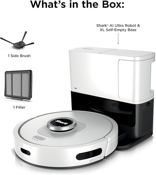 Shark AI Ultra Robot Vacuum, AV2511AE | 360° LiDAR Home Mapping,Self-Empty Base, Works with Alexa, Wi-Fi
