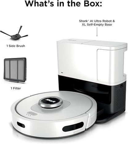 Shark AI Ultra Robot Vacuum, AV2511AE | 360° LiDAR Home Mapping,Self-Empty Base, Works with Alexa, Wi-Fi